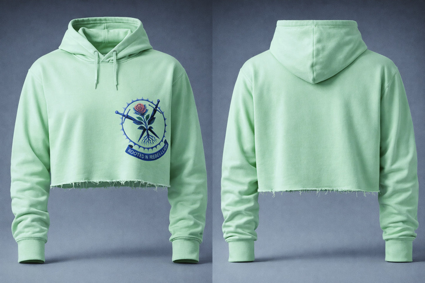 Rooted in Rebellion Cropped Hoodie