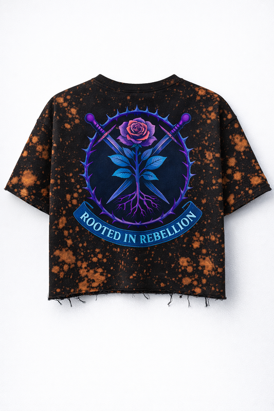 Petal of Honor — Rooted in Rebellion Cropped Tee