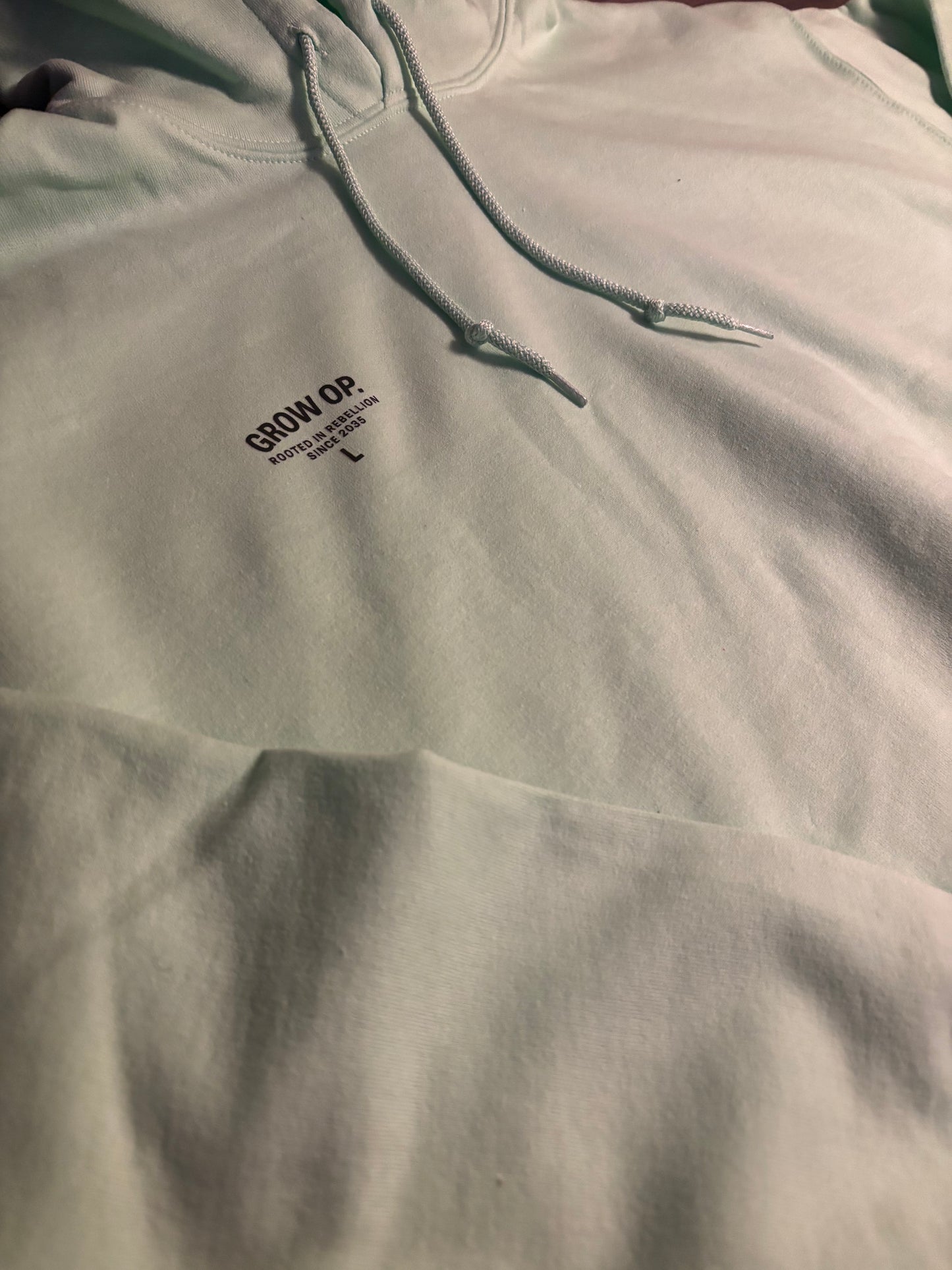 Grow Op. “Rooted in Rebellion” Hoodie – Mint