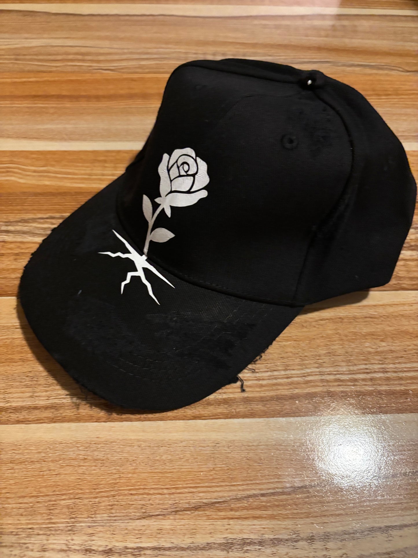 Rooted Rose Distressed Cap SET– White, Blue Jean, Stonewashed Grey, & Black