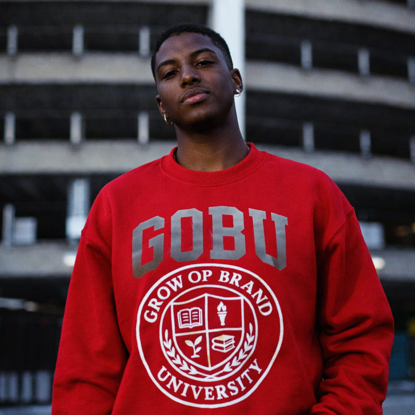 GOBU Collegiate Crewneck (Scarlet Edition)