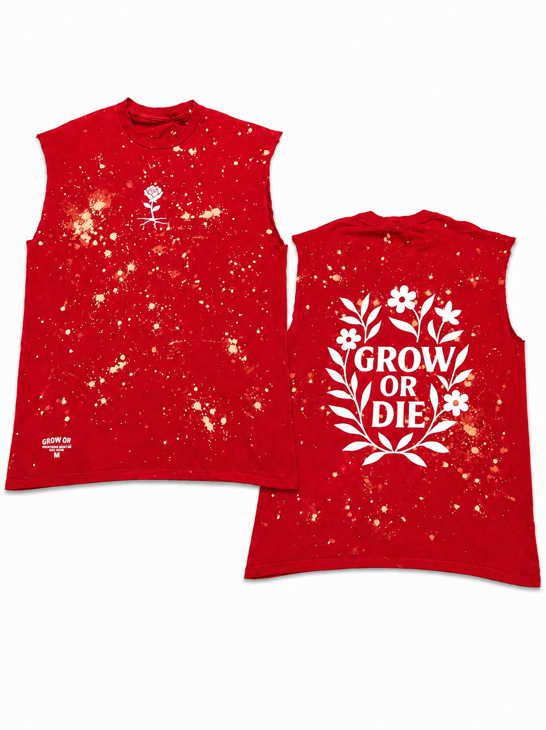 GROW OR DIE Hand-Dyed Muscle Tee