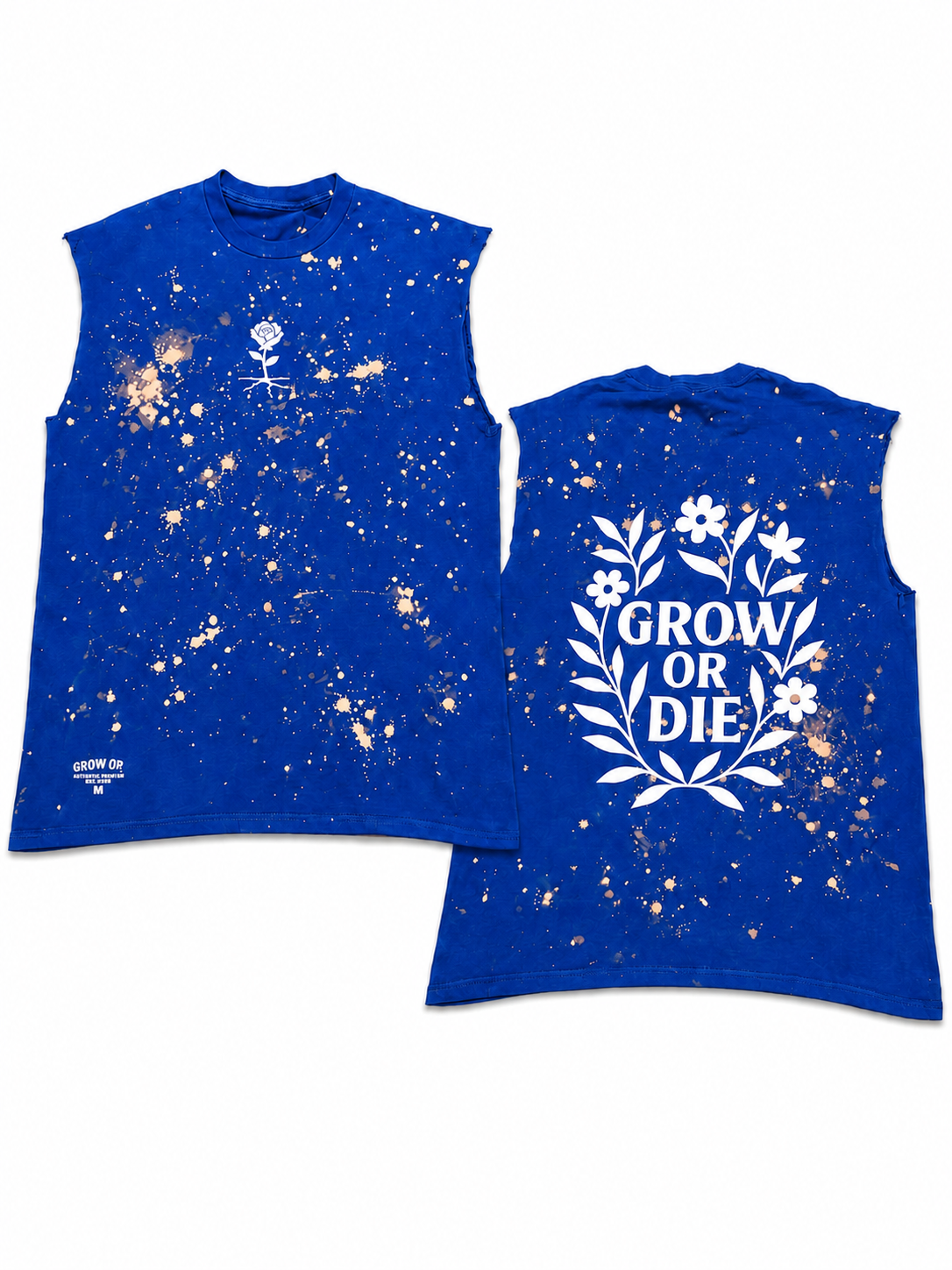 GROW OR DIE Hand-Dyed Muscle Tee