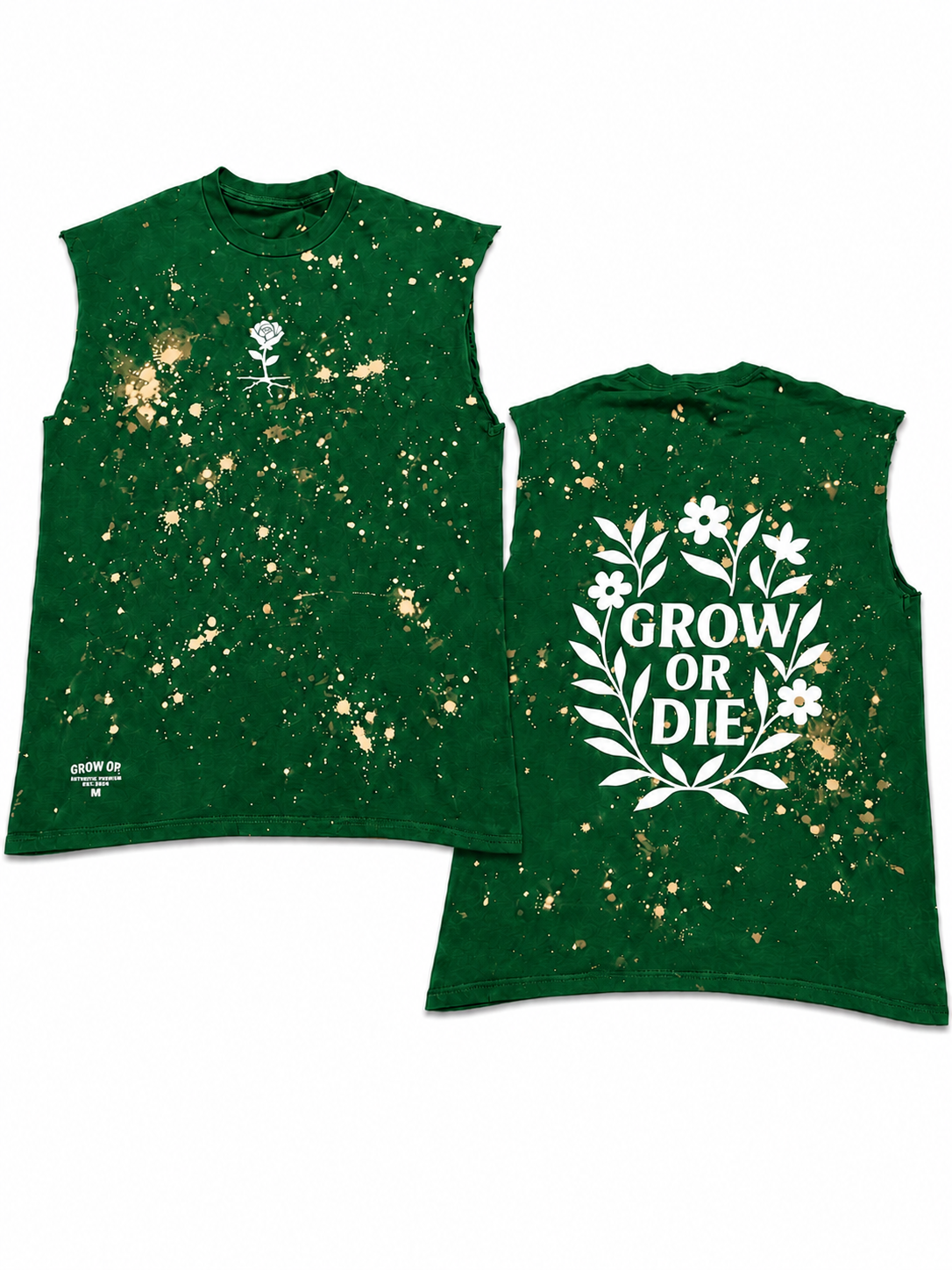 GROW OR DIE Hand-Dyed Muscle Tee