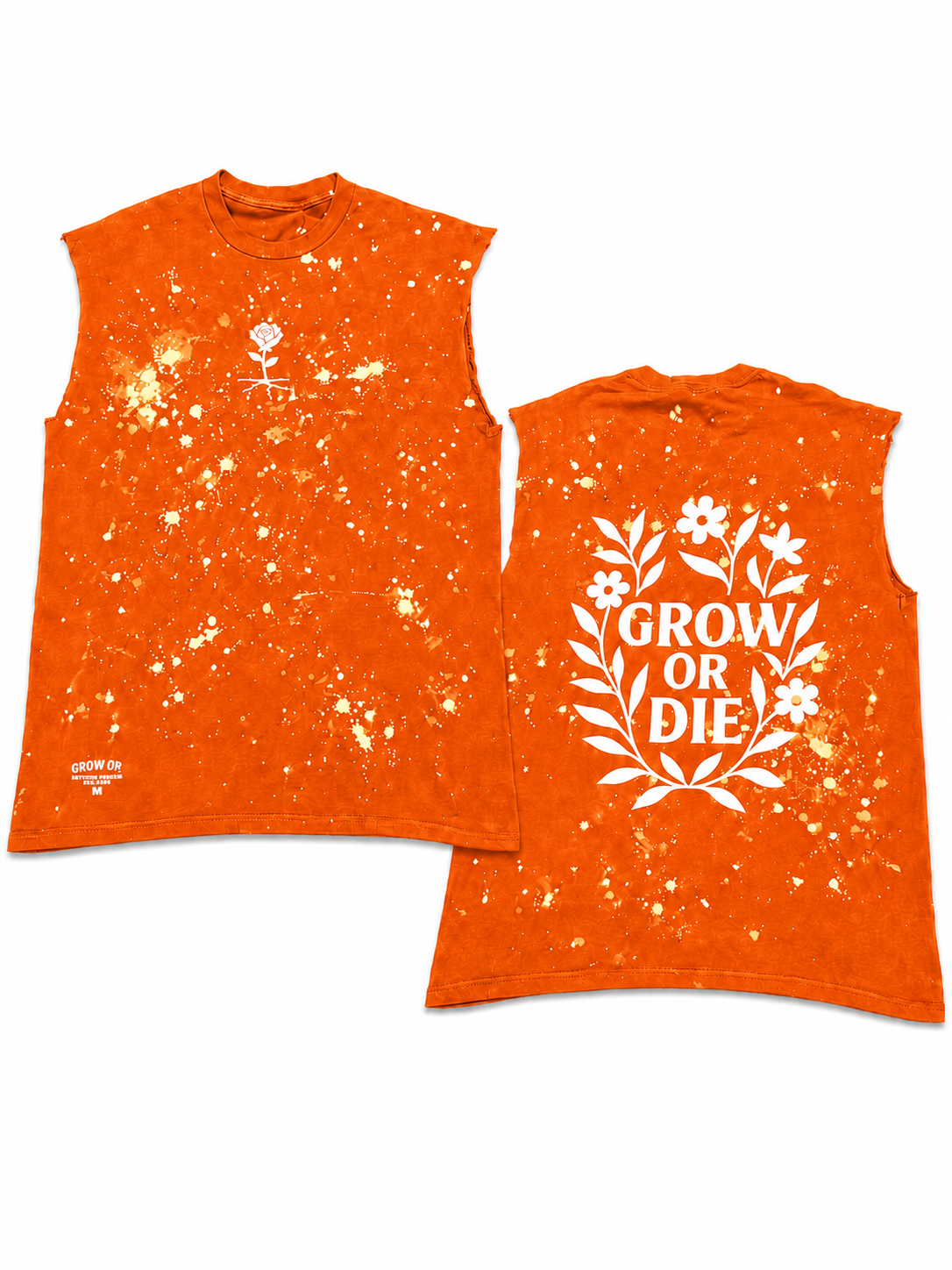 GROW OR DIE Hand-Dyed Muscle Tee