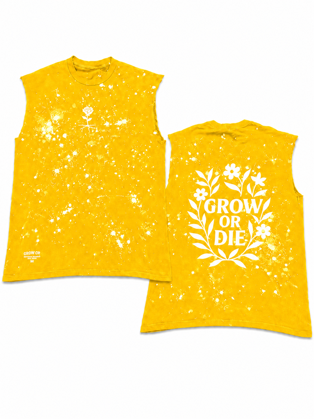 GROW OR DIE Hand-Dyed Muscle Tee