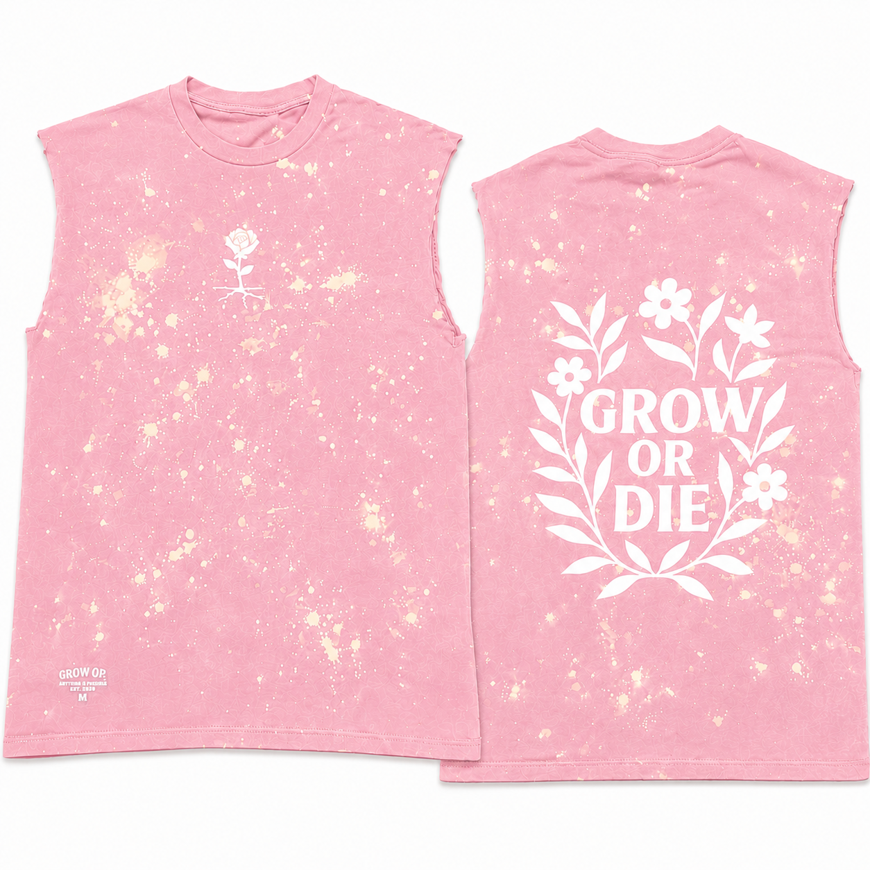 GROW OR DIE Hand-Dyed Muscle Tee