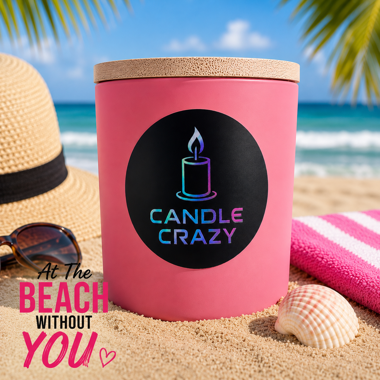 At the Beach Without You 8oz Soy Candle