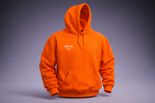Grow Op. “Rooted in Rebellion” Hoodie – Blaze Orange
